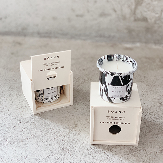 Bornn Candle with Wooden Box